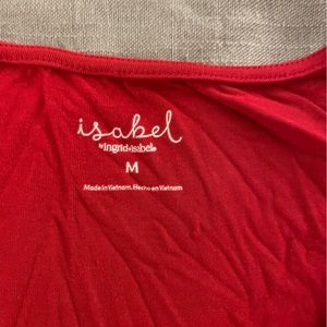 Red Isabel Maternity Long Sleeve Dress